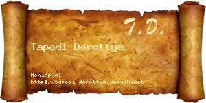 Tapodi Dorottya névjegykártya
