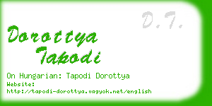 dorottya tapodi business card